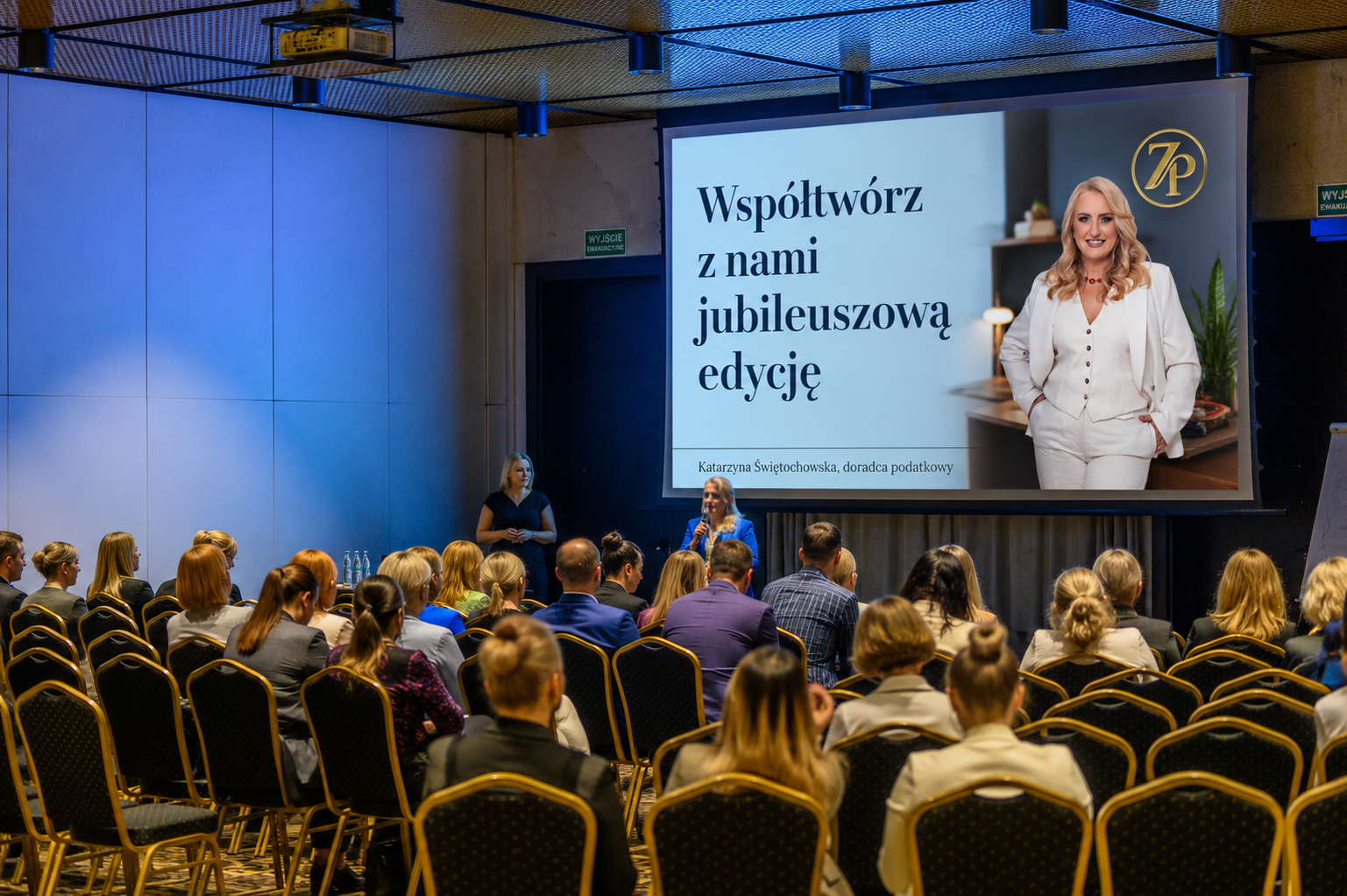 Katarzyna Świętochowska podczas prelekcji – konferencja Zmiany Podatkowe